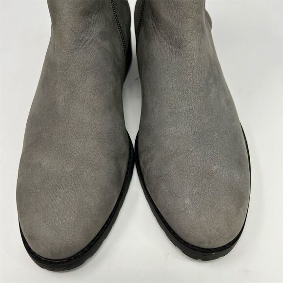 Caslon Oaklee Women's Gray Leather Ankle Booties Size 9 Water Resistant Casual - Picture 5 of 13